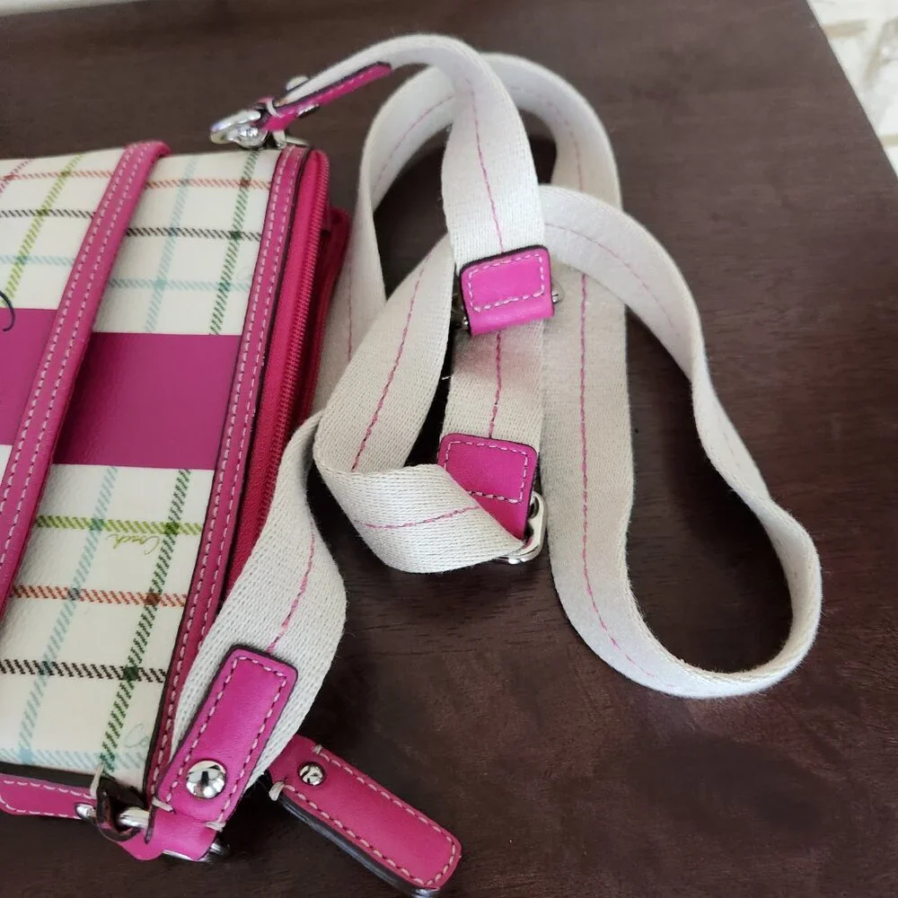 Like New Coach Heritage Tattersal Plaid Crossbody Bag Purse